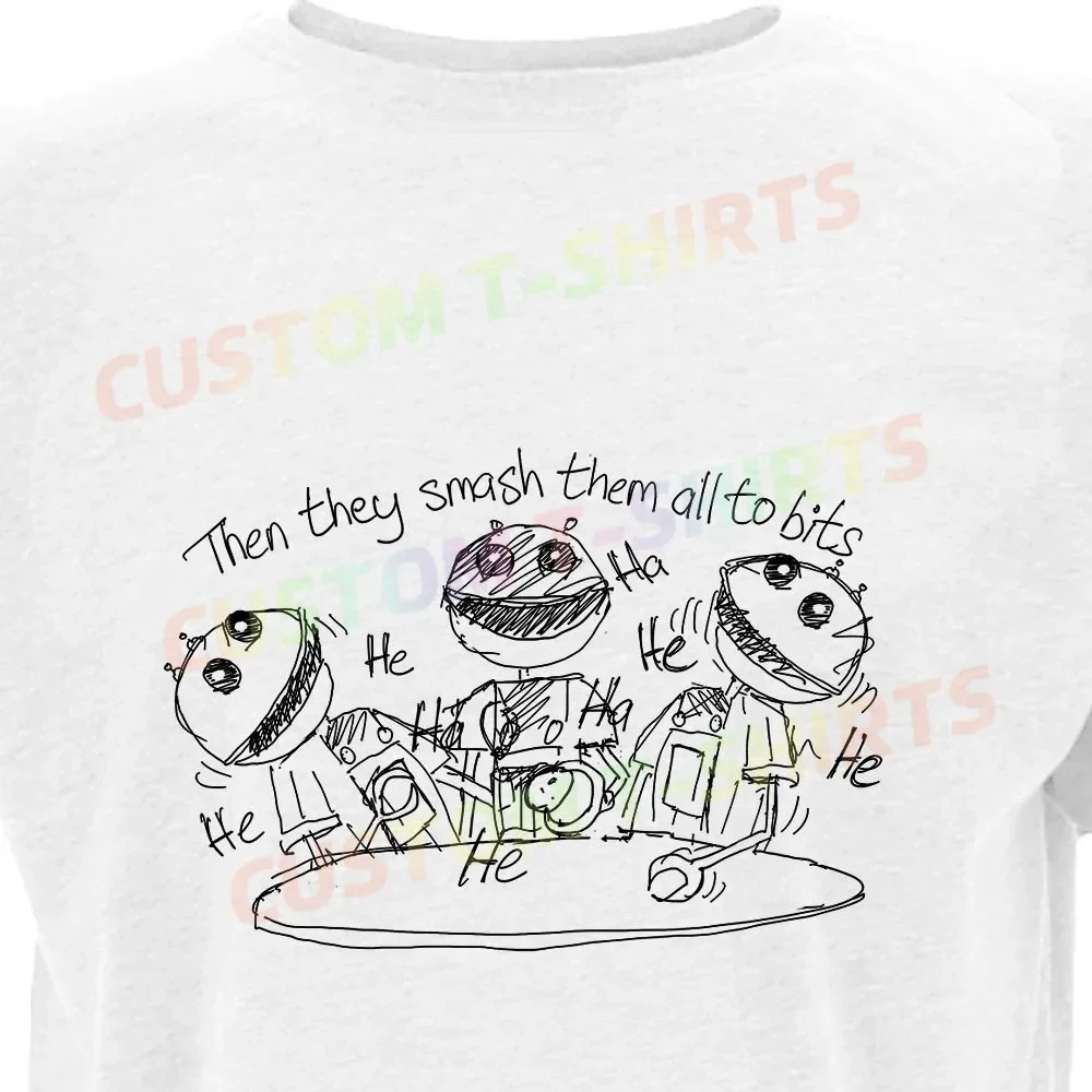 

134 219_Smash Fans' comic-style hand-drawn pattern T-shirts for both men and women in summer