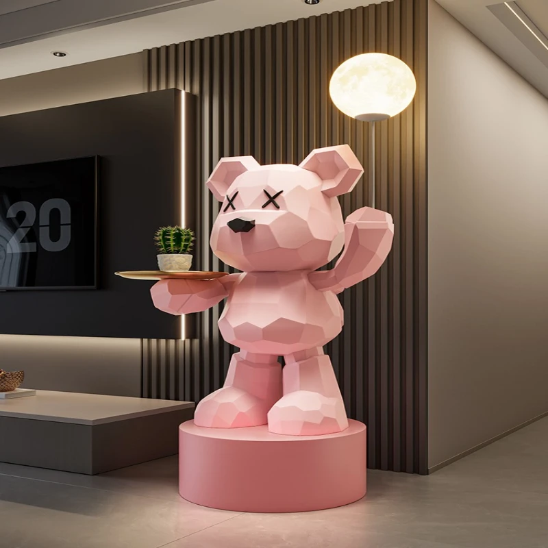 

Large floor-to-ceiling ornaments next to TV cabinets Doll home decorations Light luxury high-end housewarming gifts