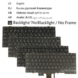 US Russian Hebrew Arabic Laptop Keyboard for DELL Latitude 5310, 5310 2in1, 5300 2 in 1, 5300, 7300, 0483X1 Backlit/ No Backlit