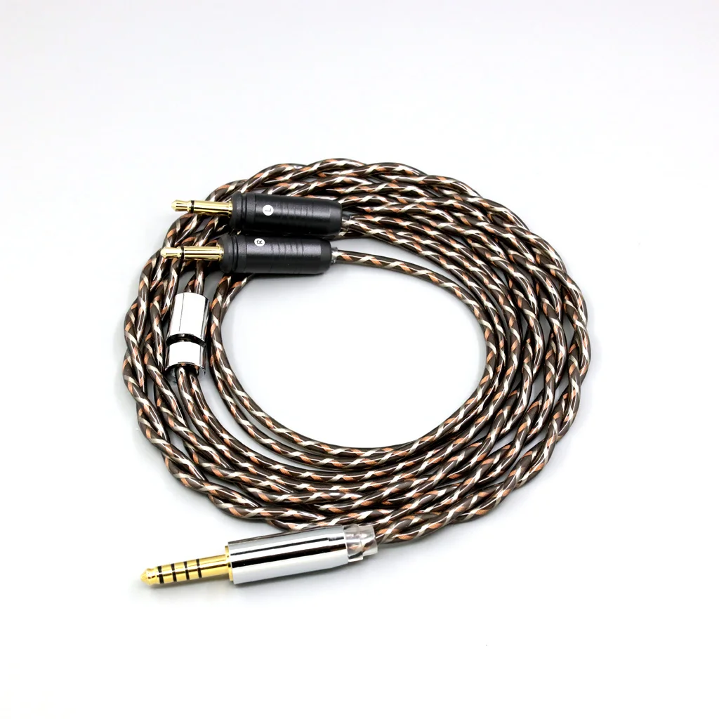 كابل سماعة أذن Litz Shielding 7n OCC لغطاء الرأس البؤري الشفاف Elear Elex Elegia Stellia Celestee Radiance TypeX 25AWG 8886