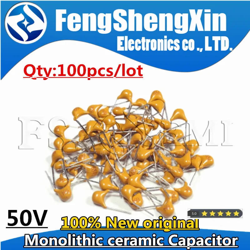 100 sztuk 50V monolityczny kondensator ceramiczny 10PF ~ 10UF 22PF 47NF 220NF 1NF 4.7UF 1UF 100NF 330NF 0.1UF 102 104 105 106 103 473 334