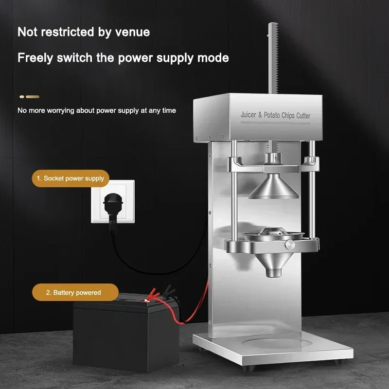 Brand-new Electric Potato Strip Cutting Machine Commercial French Fries Machine Juicer Cucumber Radish Lettuce Melon Fruit Cut S