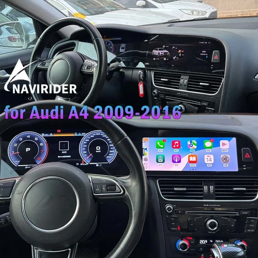 

Car Radio Dual Screen 12.3+10.25" For Audi A4 A5 A4L 2009-2016 Android Multimedia Video Player 4G WiFi GPS Carplay HeadUnit