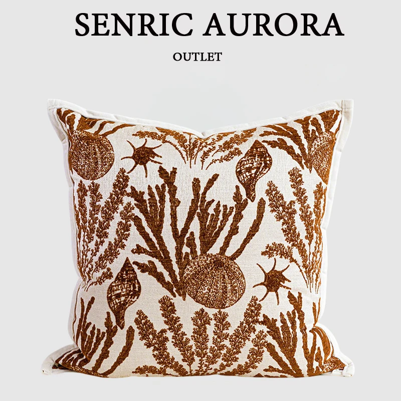 Design Luxury Cushion Cover 50x50 30x50 45x45cm Coral Sea Orange Pillowcase For Home Hotel Bed Living Room Sofa