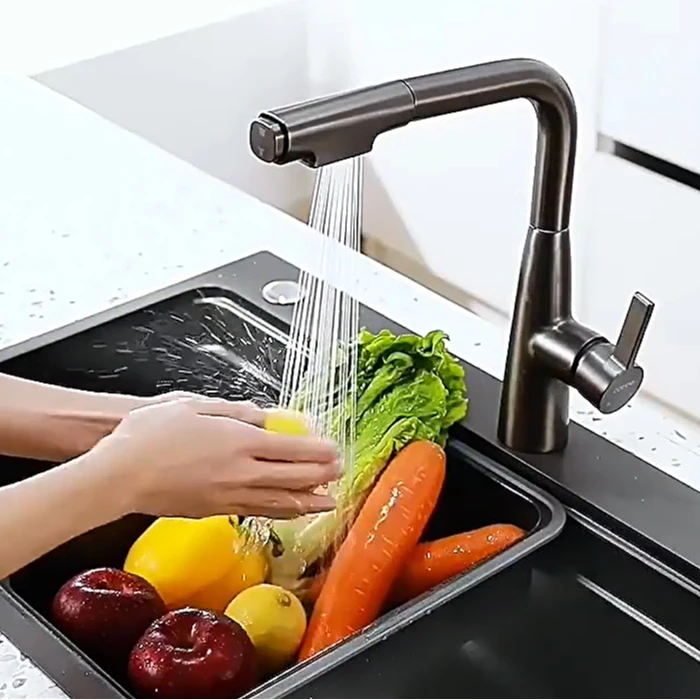 

Выдвижные смесители для ванной комнаты, кухонный смеситель, монтируемый на палубе, универсальный вращающийся смеситель для раковины, смеситель для умывальника, кран для холодной и горячей воды