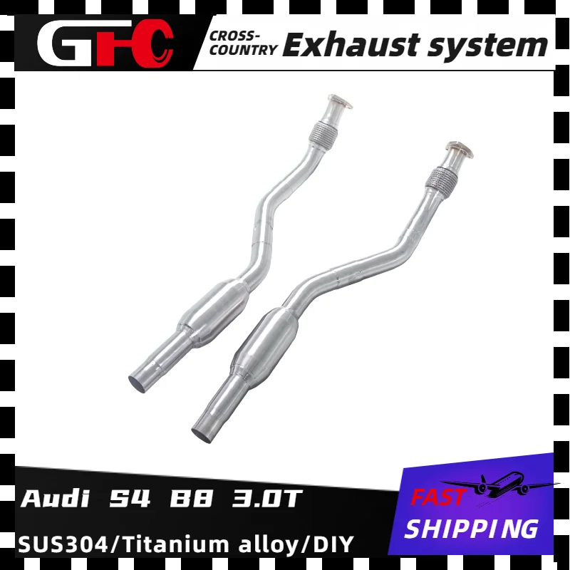 

Выхлопная система с трехкомпонентным каталитическим нейтрализатором для передней части Audi S4 B8 3.0T с 2009 по 2016 год