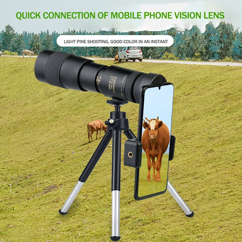 

New Real 40MM Large Aperture Zoom Monocular Telescope 10-300 × 40 High Definition Zoom Birdwatching Mirror