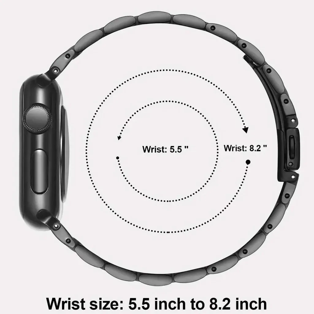Cinturino in acciaio inossidabile per Apple Watch Ultra 2 Band 49mm 42 44mm Bracciale in metallo iWatch Series 10 46mm 9 8 7 6 SE 5 4 3 45mm 41mm