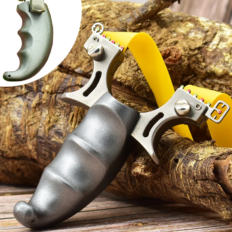 Hunting Stainless Steel Slingshot Outdoor Slingsshots Shooting Aluminum Handle Catapult High Precision Hunting