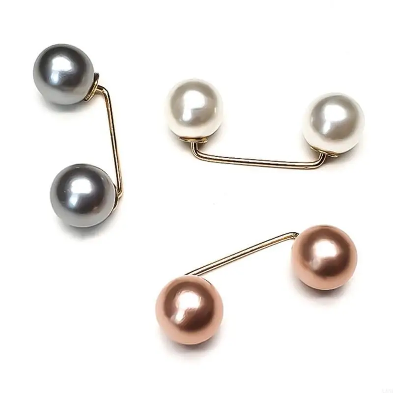 10lots Fashionable Twin Pearls Clip Fashionable Waist Clip Unique Waist Adjuster for Stylish Women
