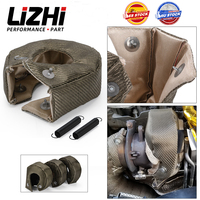 LIZHI - 100% Full Titanium T3 Turbo Blanket Turbo Heat Shield Fit : T2 T25 T28 GT28 GT30 GT35 And Most T3 Turbo LZ1303-2T/TBF03
