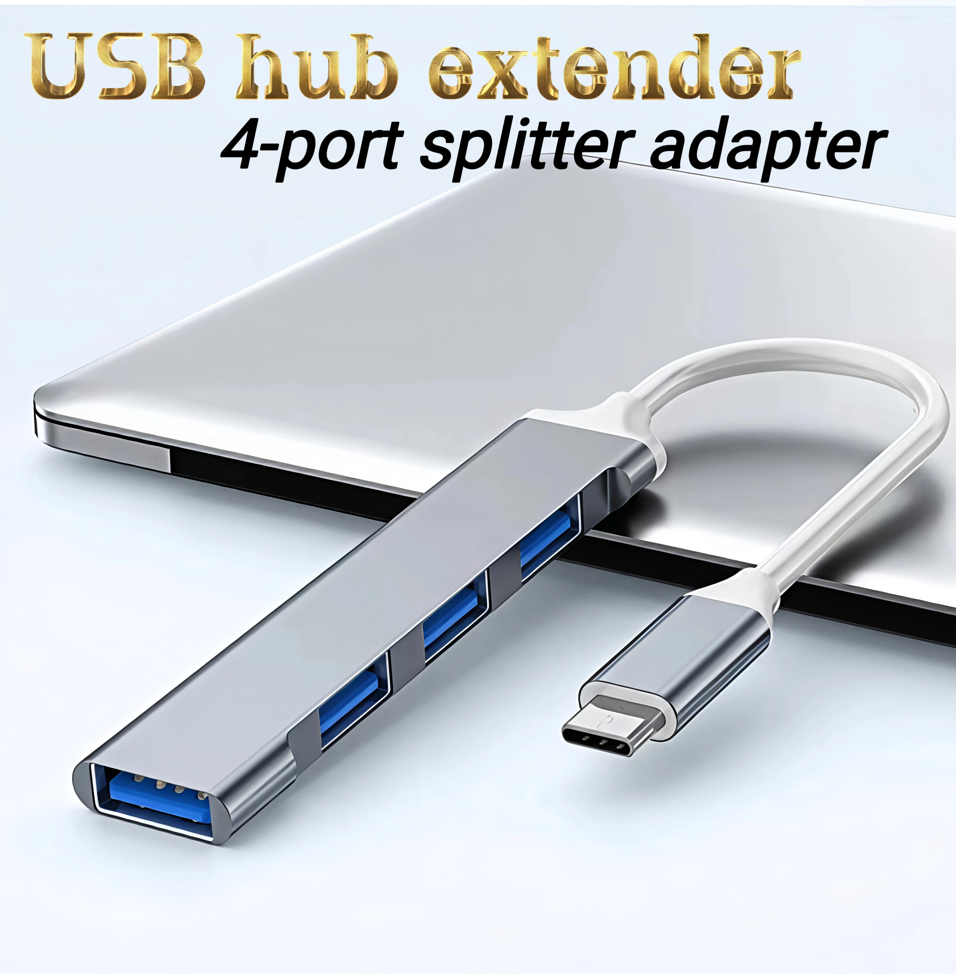 USB HUB Extender 4 Port Splitter Adapter OTG Docking Station For Phone Macbook Pro 13 15 Air PC Laptop Computer Hub