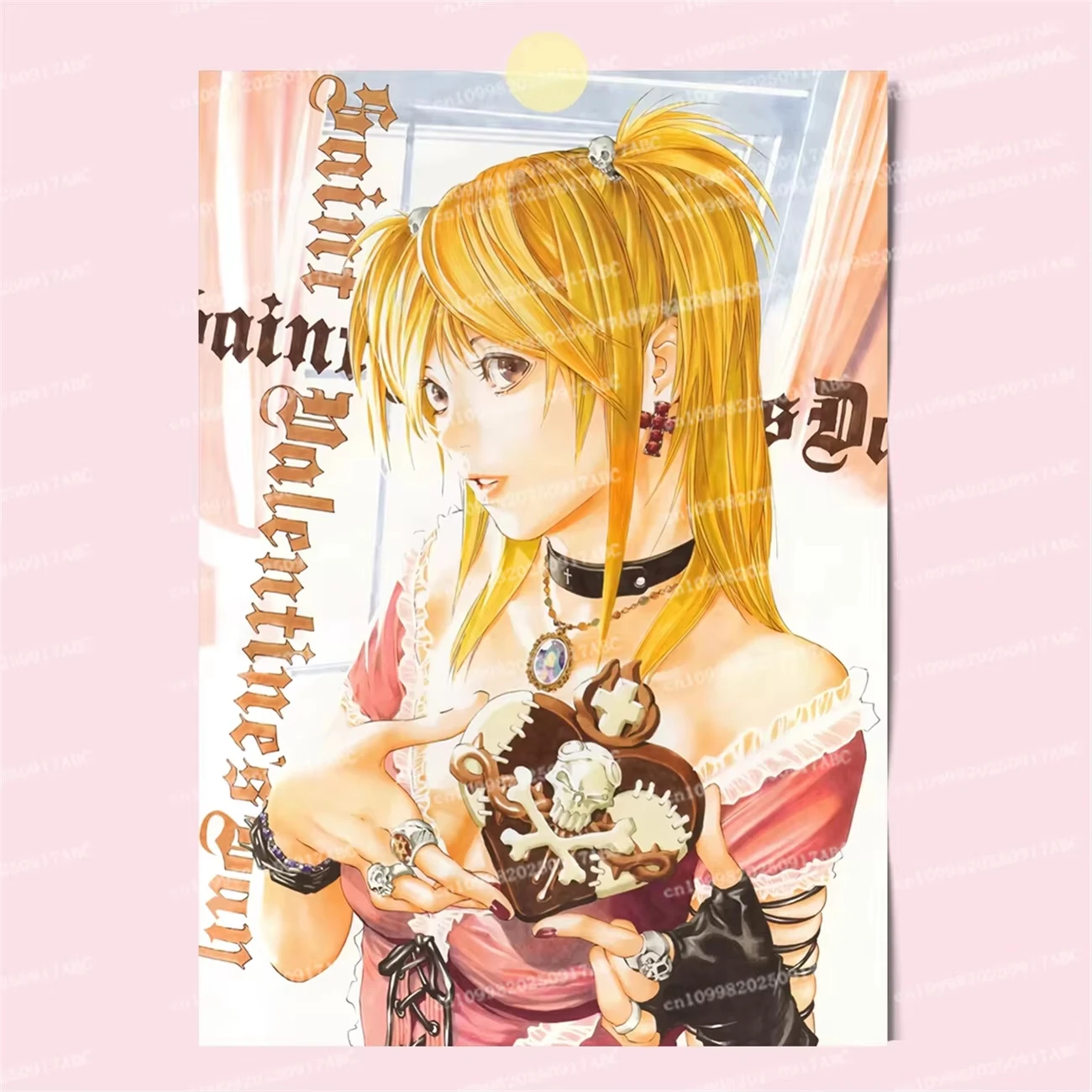 Death Note Misa Amane Tapestry, Gothic Anime Girl Wall Hanging, Polyester Backdrop for Bedroom, Otaku Room Decor & Fan Gift