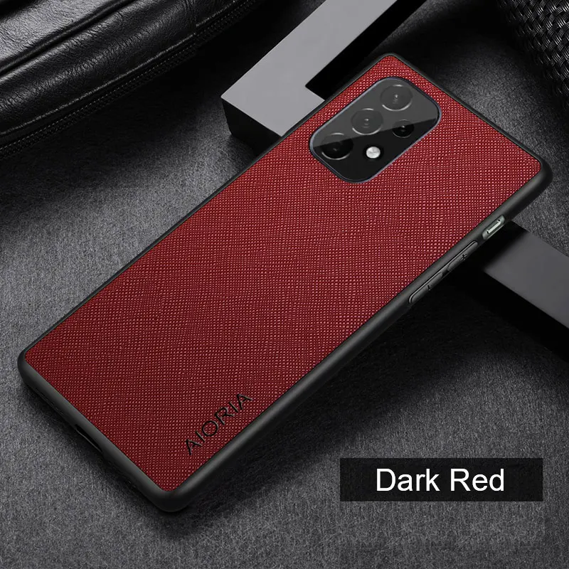 Luxury leather case for Samsung Galaxy A53, A73, A33, A23, 5G, Cross pattern