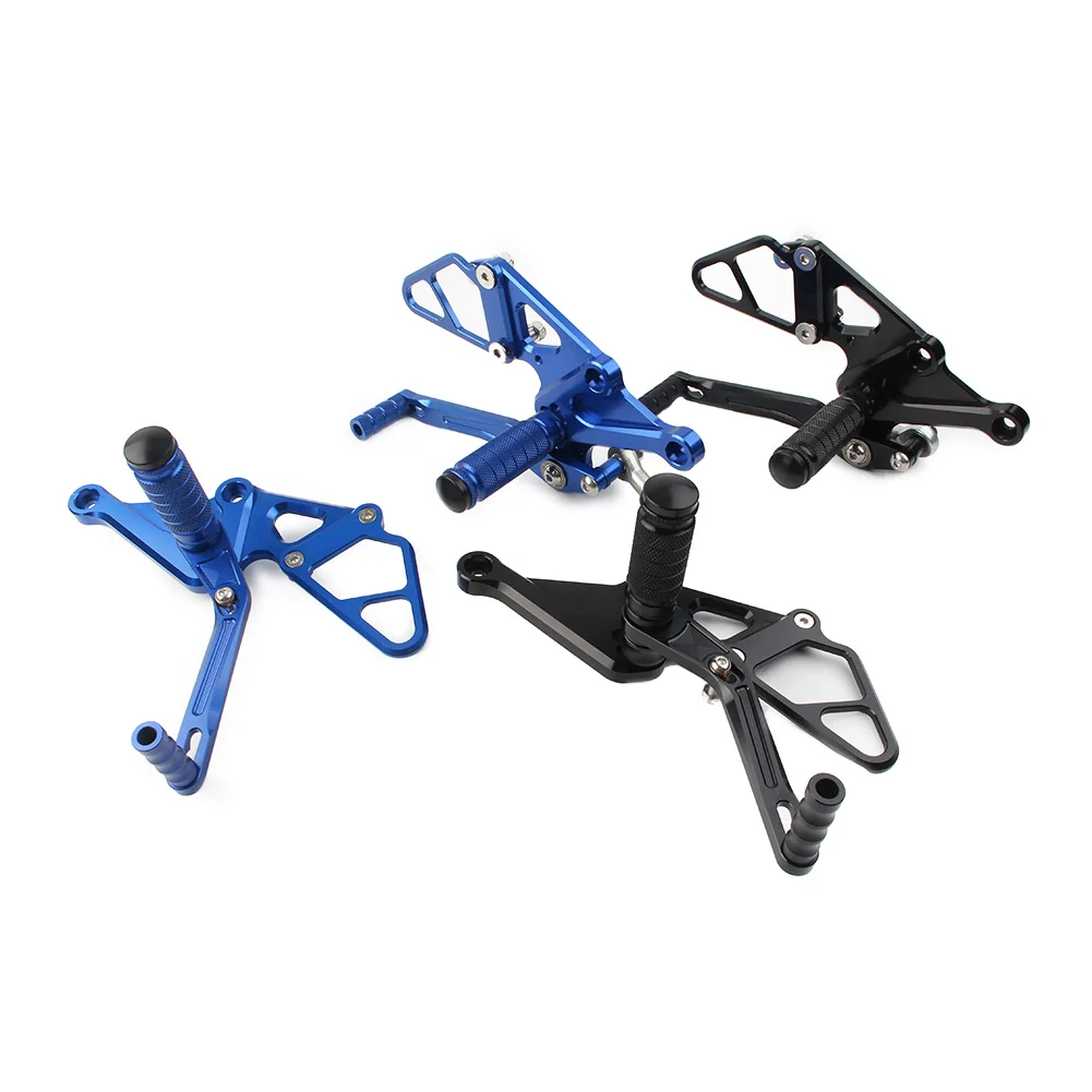 Motorbike Adjustable Footrests Pegs Pedal Rearset Rear Set For Yamaha FZ-07 MT07 2013-2017 Aluminum Black/Blue