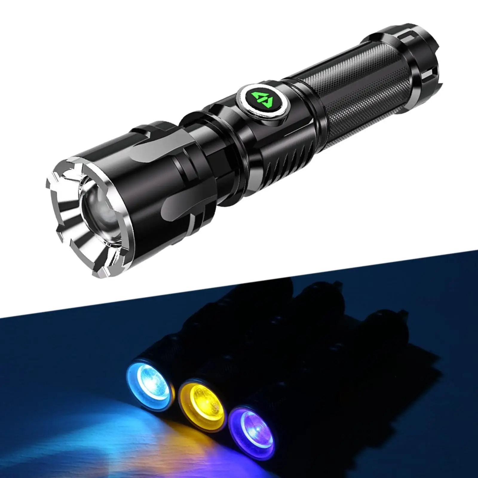 

Hand Held flashlights Adjustable Camping Torch for Hiking Emergency Boating