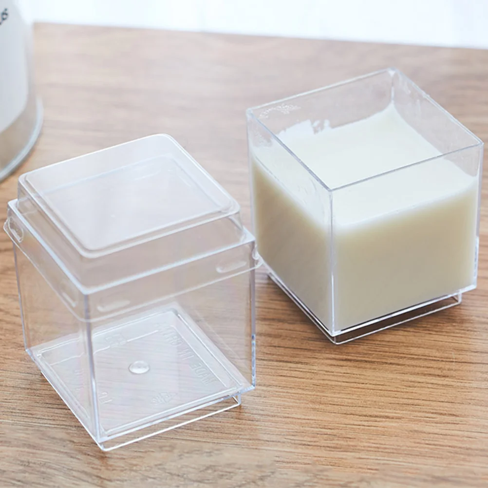 

20 Pcs Ice Cream Containers with Lids Mousse Cups Dessert Reusable Cones