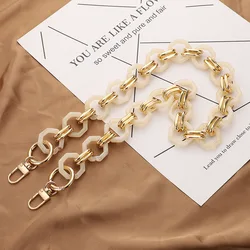 Removable Thick Chain Single Shoulder Diagonal Strap Chain Acrylic Strap Chain Octagon Chain Retro Color Resin