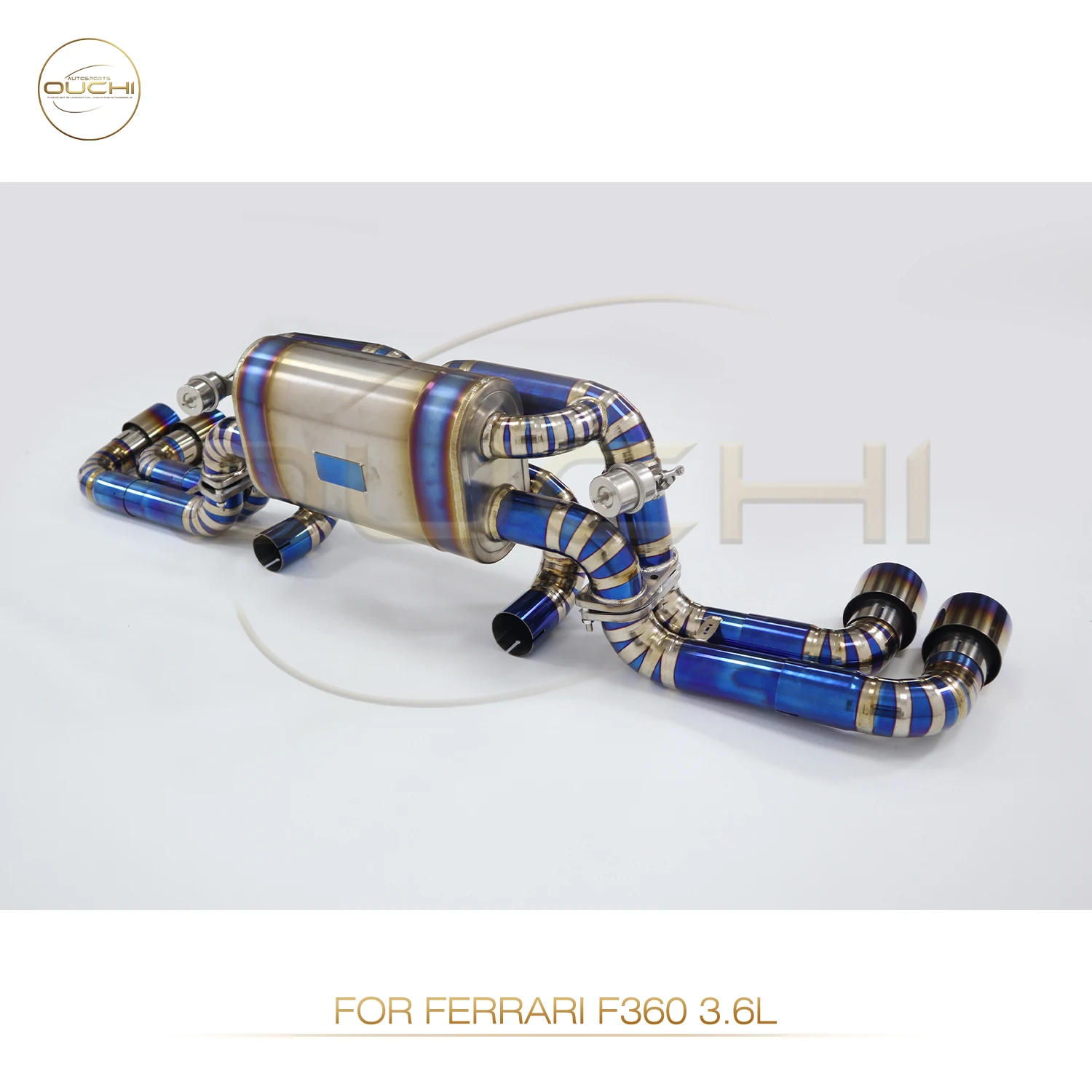 

Remote Control Valved Ti Exhaust for Ferrari 360 Spider 3.6L Dual Mode SoundQuiet Cruise / Open Valve for Race Scream Ti Catback