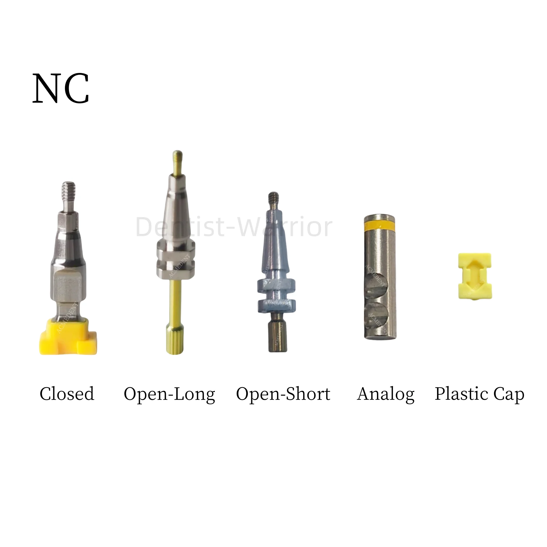 Dental NC Transfer Coping Caps Bone Level Open Closed Tray Bone Level Closed Tray Transfer Analog