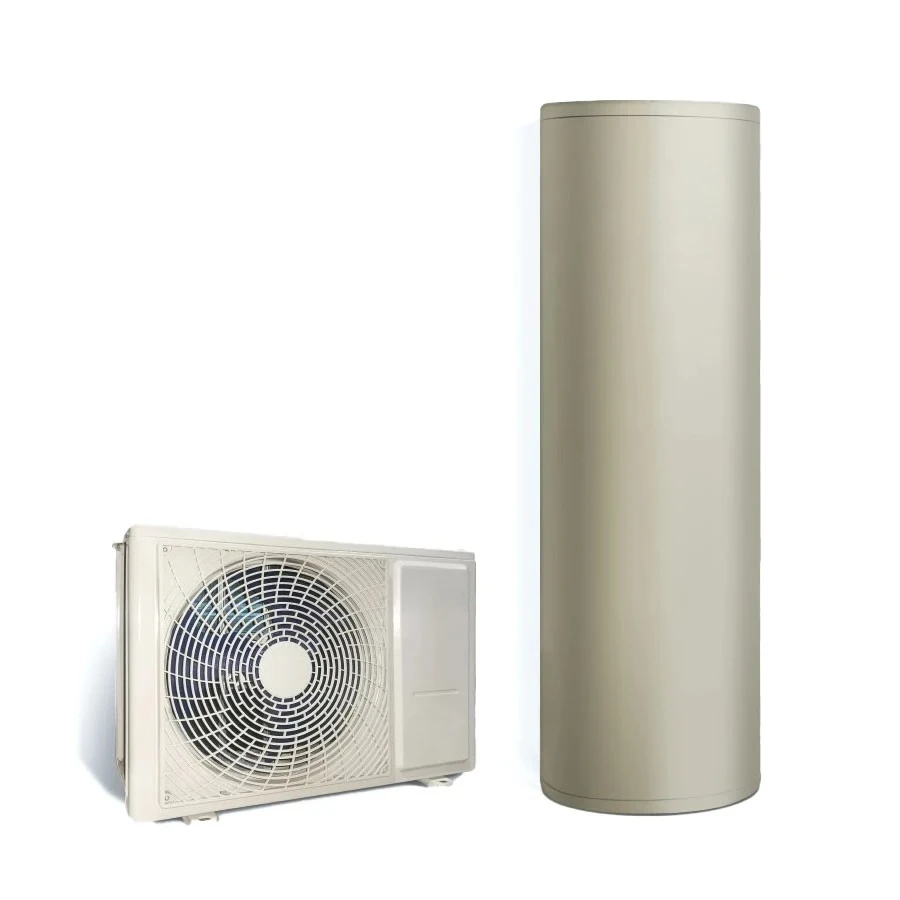 Sunrain Selling R410A  Cycle Air Source Split Heat Pump with tank Bathroom Sanitary Hot Water