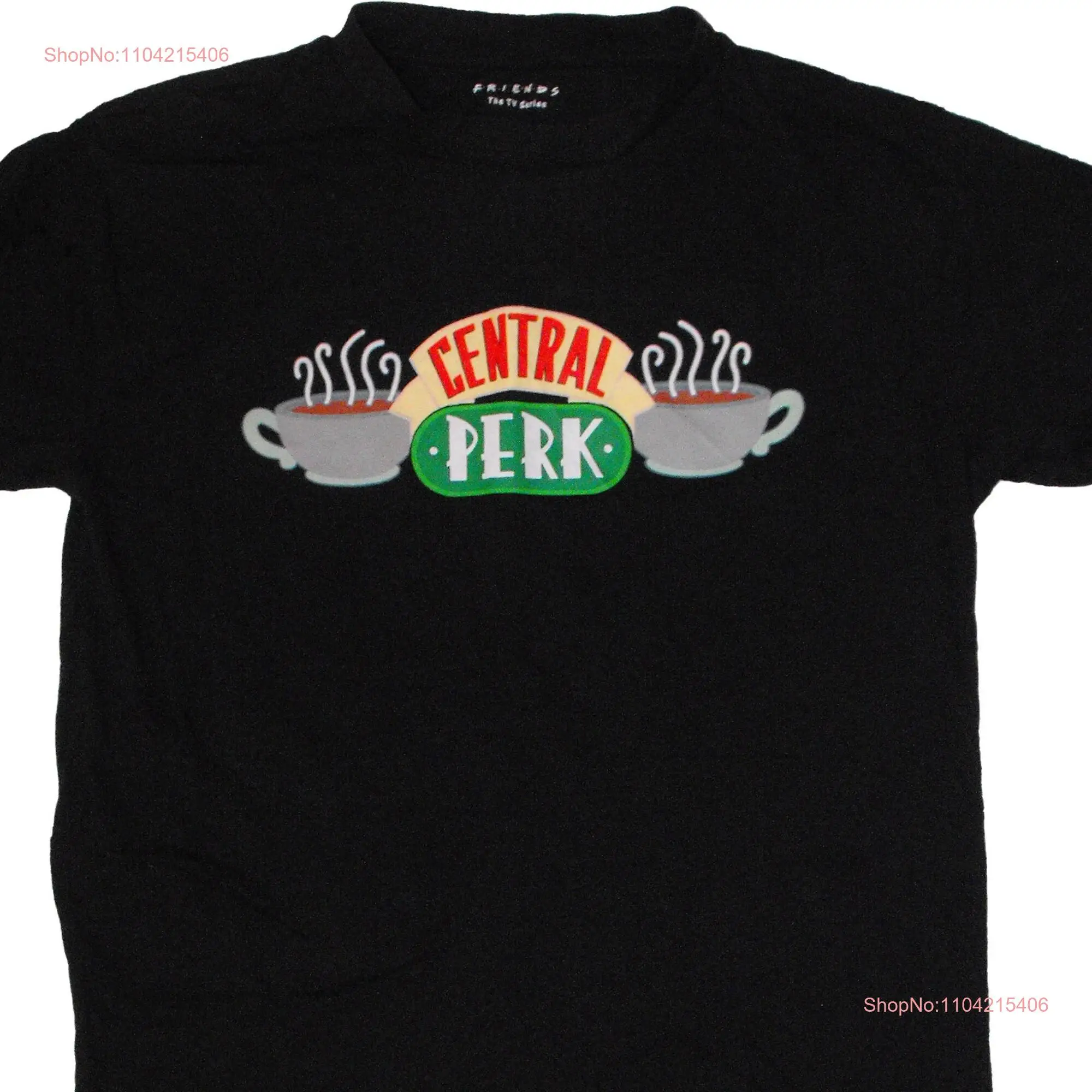 Friends T-Shirt, offizielle Vintage-TV-Show, Sitcom-Serie, Merch, 90er- und 00er-Jahre, Größe S, lange oder kurze Ärmel