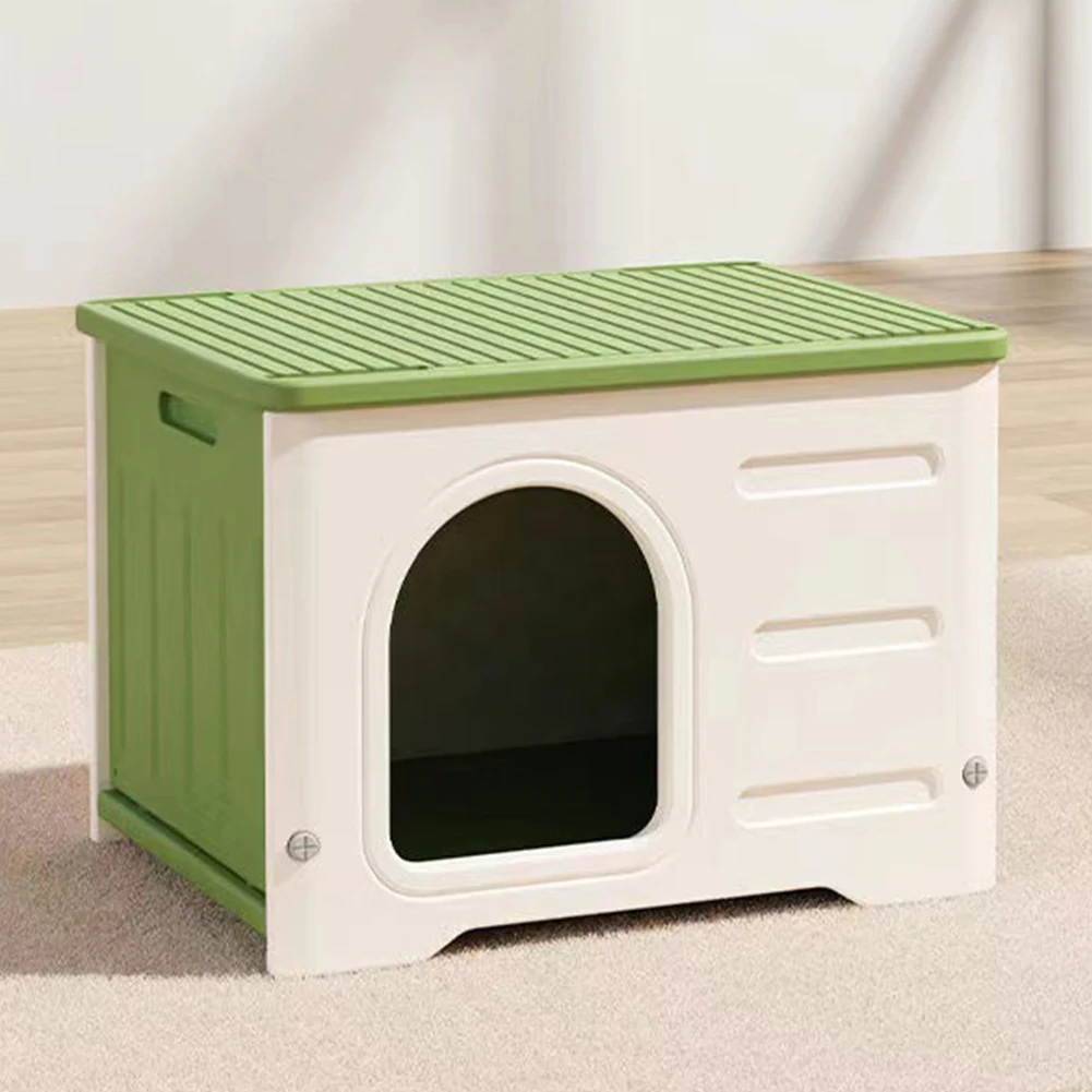 Four Seasons Waterproof Pet Shelter Outdoor Cats Dogs Shelter Windproof Rainproof Cozy House for Small Pets Outdoor Kitten Nest