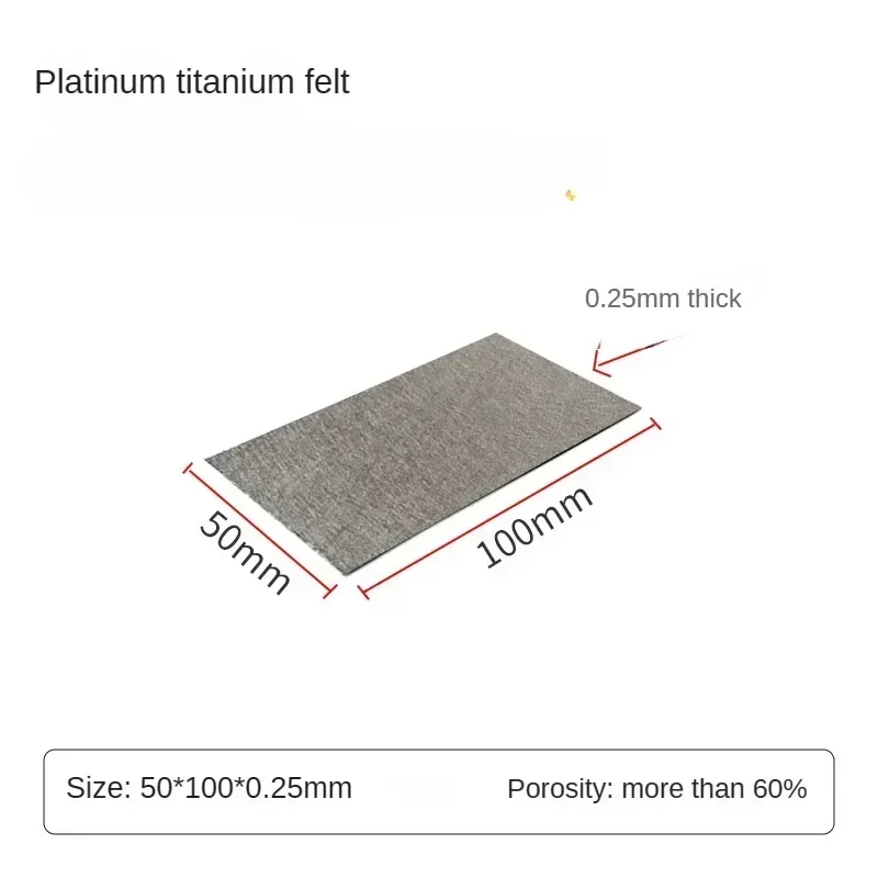 

Platinum titanium felt/PEM electrolysis hydrogen production fuel cell gas diffusion 0.1-1.5mm