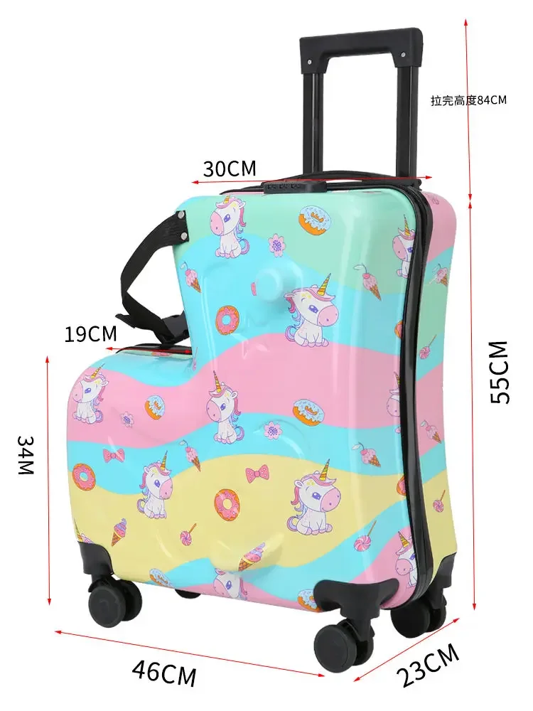 22-Inch  cycling cases, children aged 3-8 can sit on universal wheels, silent wheels, burden-reducing travel cases, gift boxes.