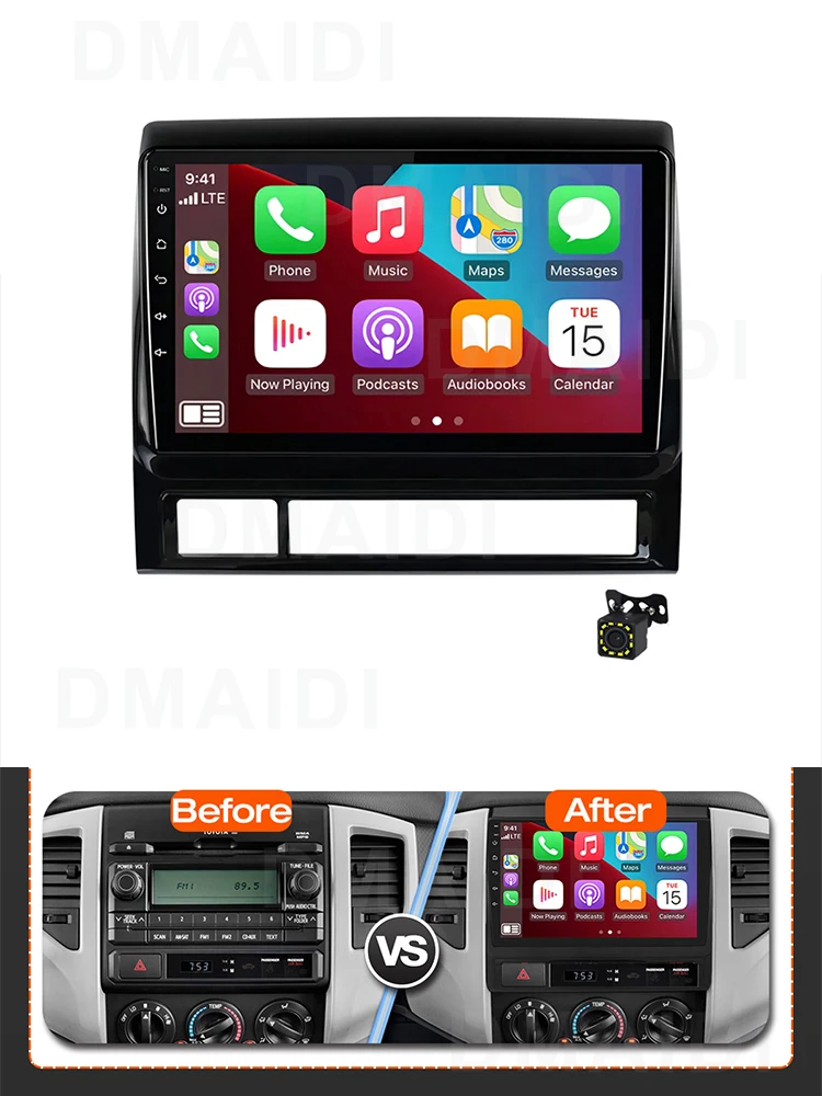 2024 Update Auto Radio Android 10 For Toyota Tacoma 2 N200 Hilux 2005 - 2015 Car Multimedia Video Carplay 4G WIFI Navigation GPS