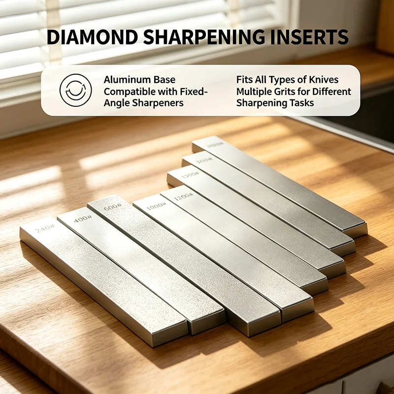 Aluminum Alloy Blank Diamond Sharpening Stones Set 9 Grits 240-3000 for Guided Systems Multi-Blade Cutting Blade Sharpening Kit