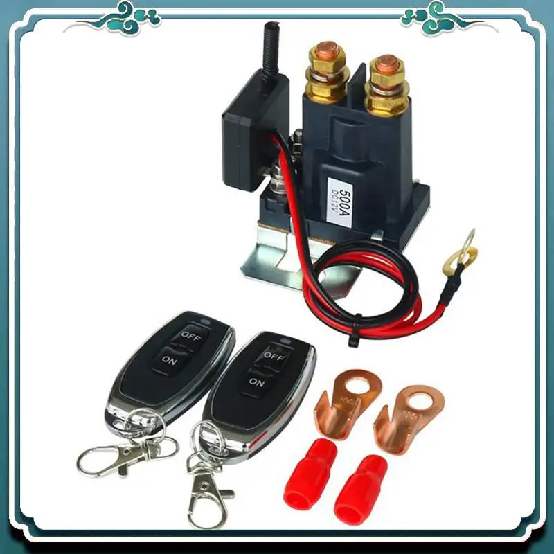 قسط البطارية عن بعد مفتاح فصل ترقية مفتاح التحكم عن بعد 12 فولت 500A لسيارة شاحنة RV مفتاح بطارية المعزل مع 2 Ke #4