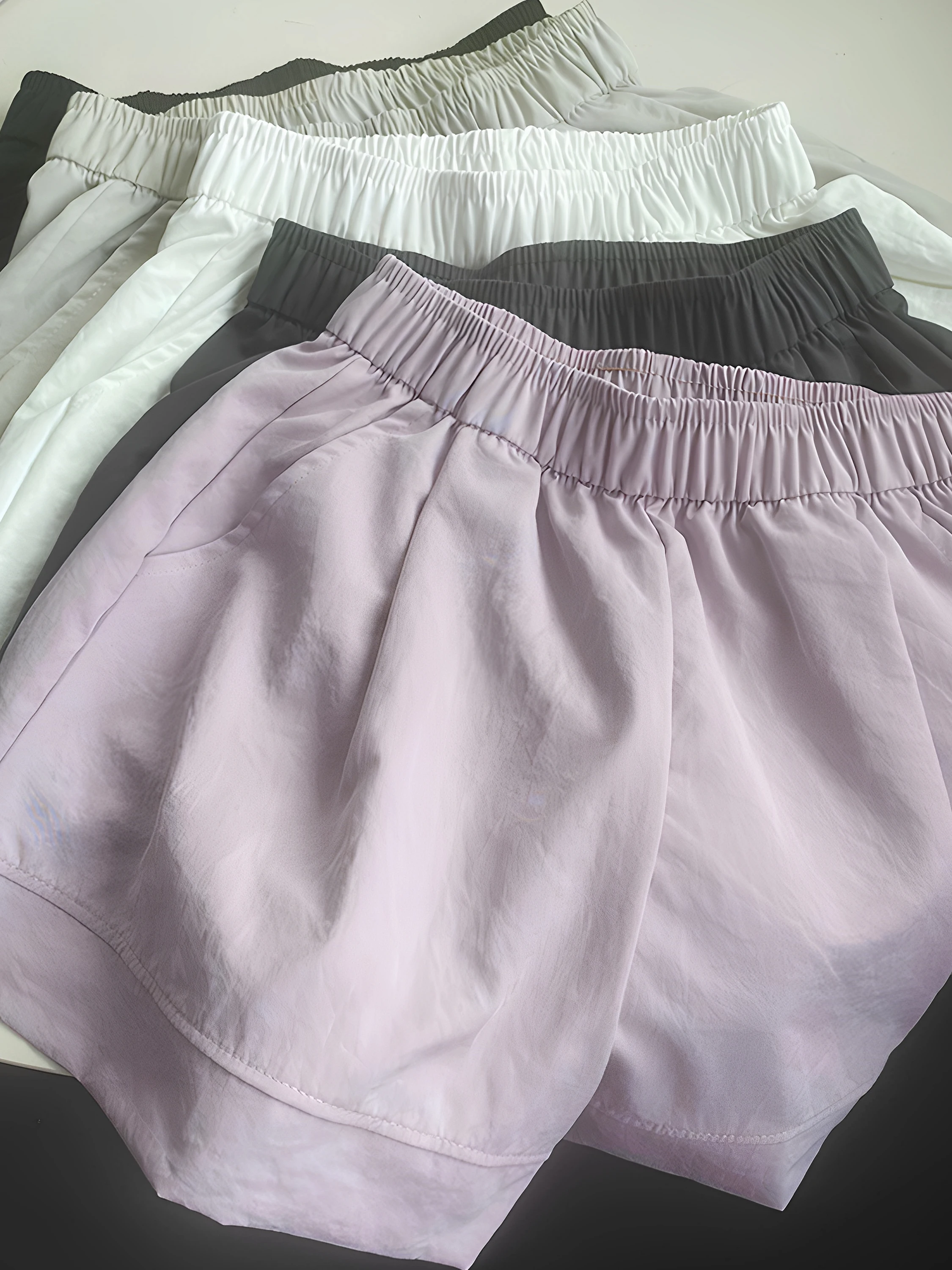 

plus Size 300 Pounds Women's Casual High Waist Elastic Wide Leg Shorts Summer Shorts with Pockets Slimming Effect Korean Style