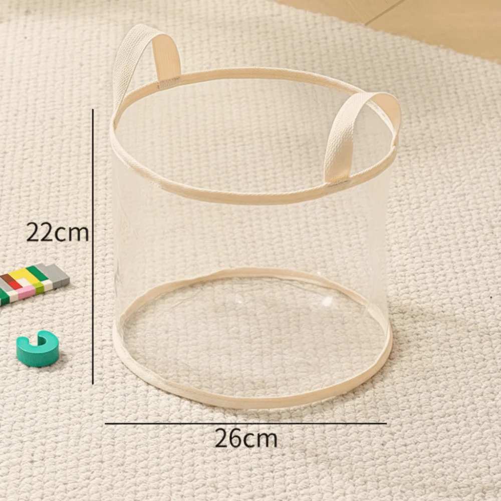PVC Doll Storage Basket with Handle, Large-capacity