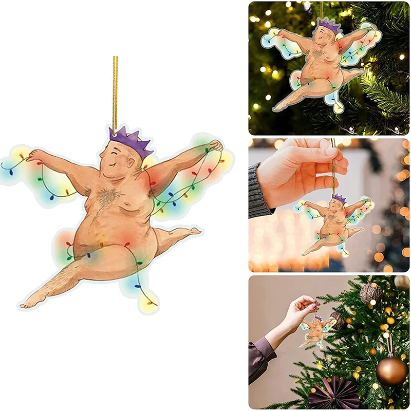 Funny Christmas Tree Hanging Male Female Dance Pendant Christmas Decoration Navidad 2023 New Year\'s Decor Party For Home Decor