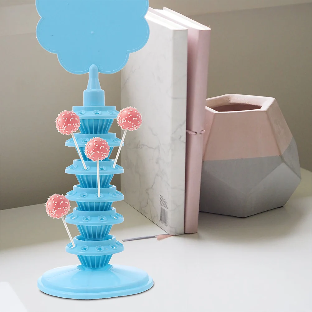 

2Pcs Lollipop Display Rack Height Adjustable St Multi layer PP Material Store Supplies Smooth Edge Cake Rack