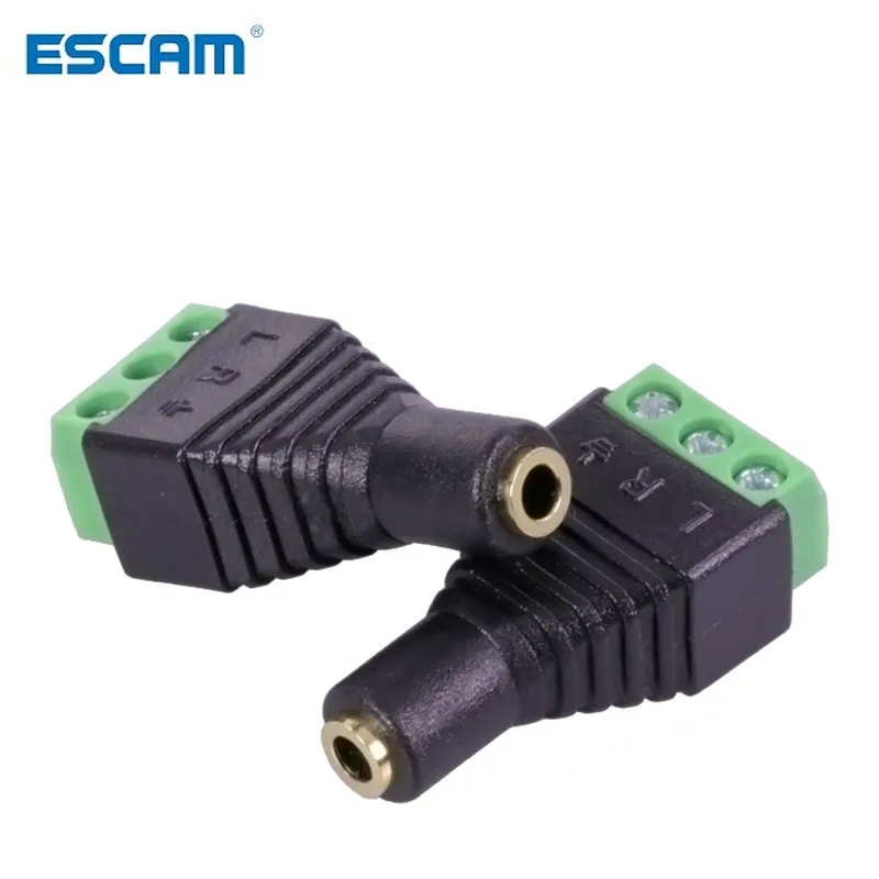 Connector Jack 3.5mm Video AV Balun 3.5mm stereo female to AV Screw Terminal Stereo jack 3.5 mm female 3 pin Terminal Block Plug