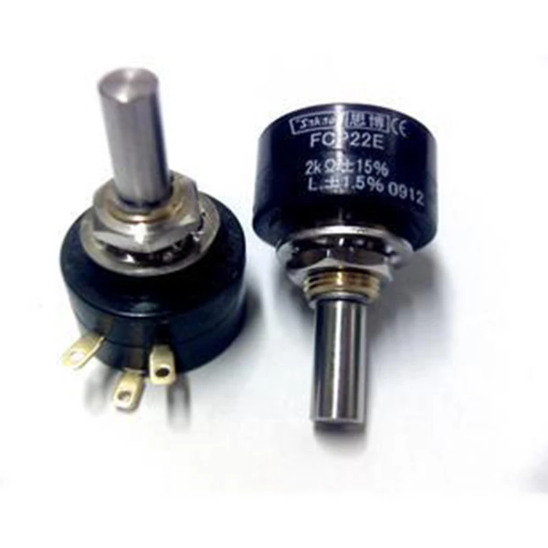 Precision Single-turn Conductive Plastic Potentiometer 360 Degree Continuous Rotation FCP22E-1K 2K 5K 10K