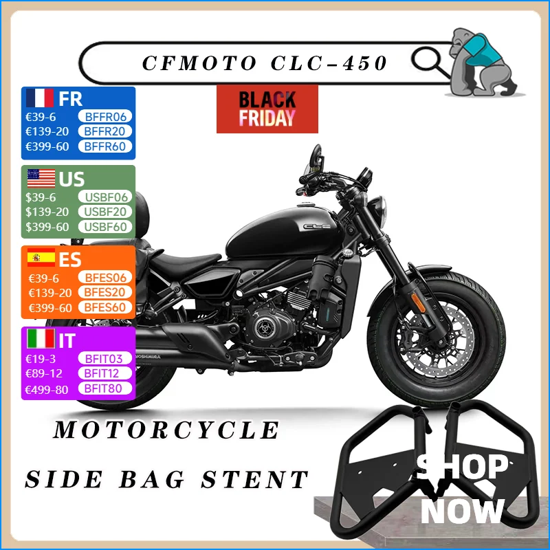 Motorcycle Saddlebag Guards Support Kit Saddle Bags Bracket Mount Kit For cfmoto clc-450