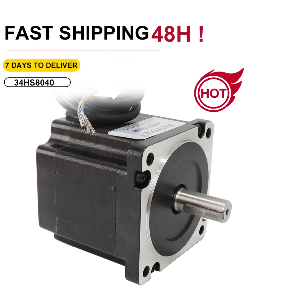 86 motor 34HS8040  for CNC engraving machine high torque low noise 4.0A 86X80MM stepper motor 4.0 N.m  Nema34 stepper motor