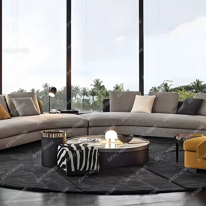 

Круглый современный минималистичный журнальный столик из нефрита и мрамора для гостиной в стиле люкс