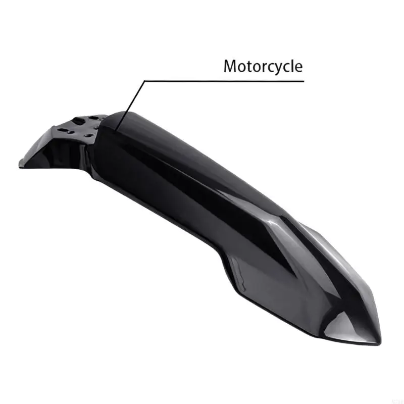 M76E Motorrad-Frontkotflügel-Reparaturteil, schwarze Kunststoff-Radabdeckung mit Montageplatte für Fahrten auf nasser Straße und – Detail 5