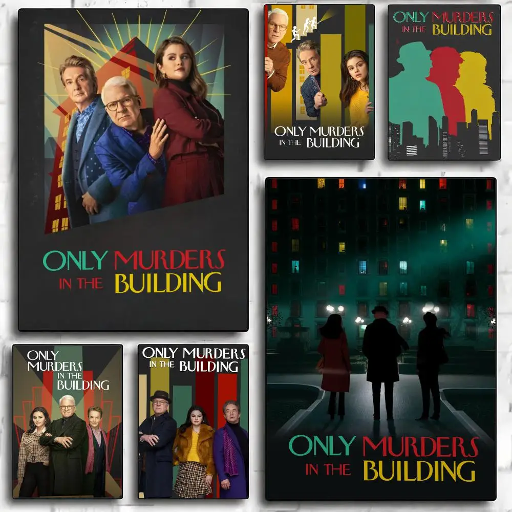 tv series O-Only Murders in the Building-G Poster Minimalist Wall Sticker for Cafe Office Bar Home Decor and Gift