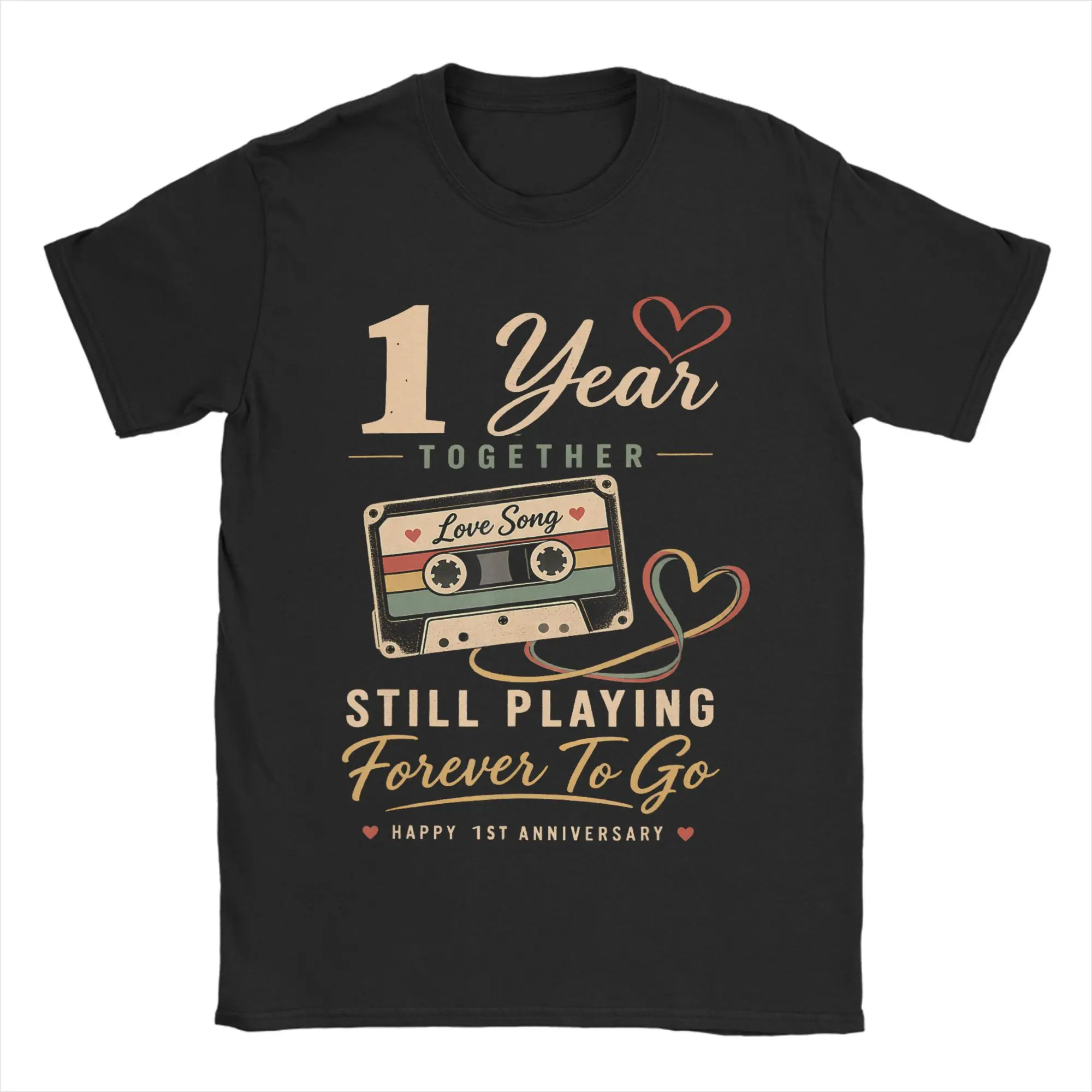 1 Years Together Still Playing 1st Anniversary T Shirt Summer  Trendy Cool T Shirts Adult 100% Cotton Crewneck 6XL Top Tees