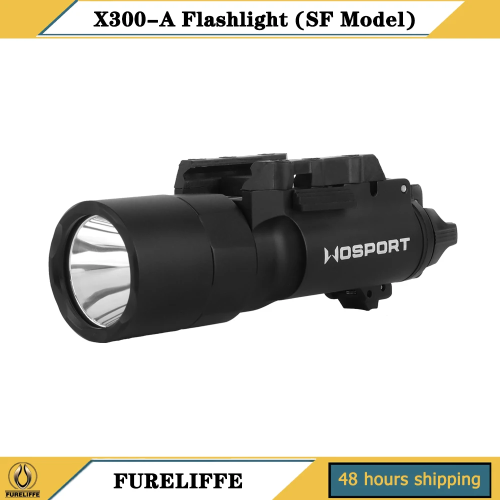 WOSPORT High Output X300U Tactical LED FlashlightOutdoor Field LightingHunting Scout LightGun LightRifleFits 20mm Rail