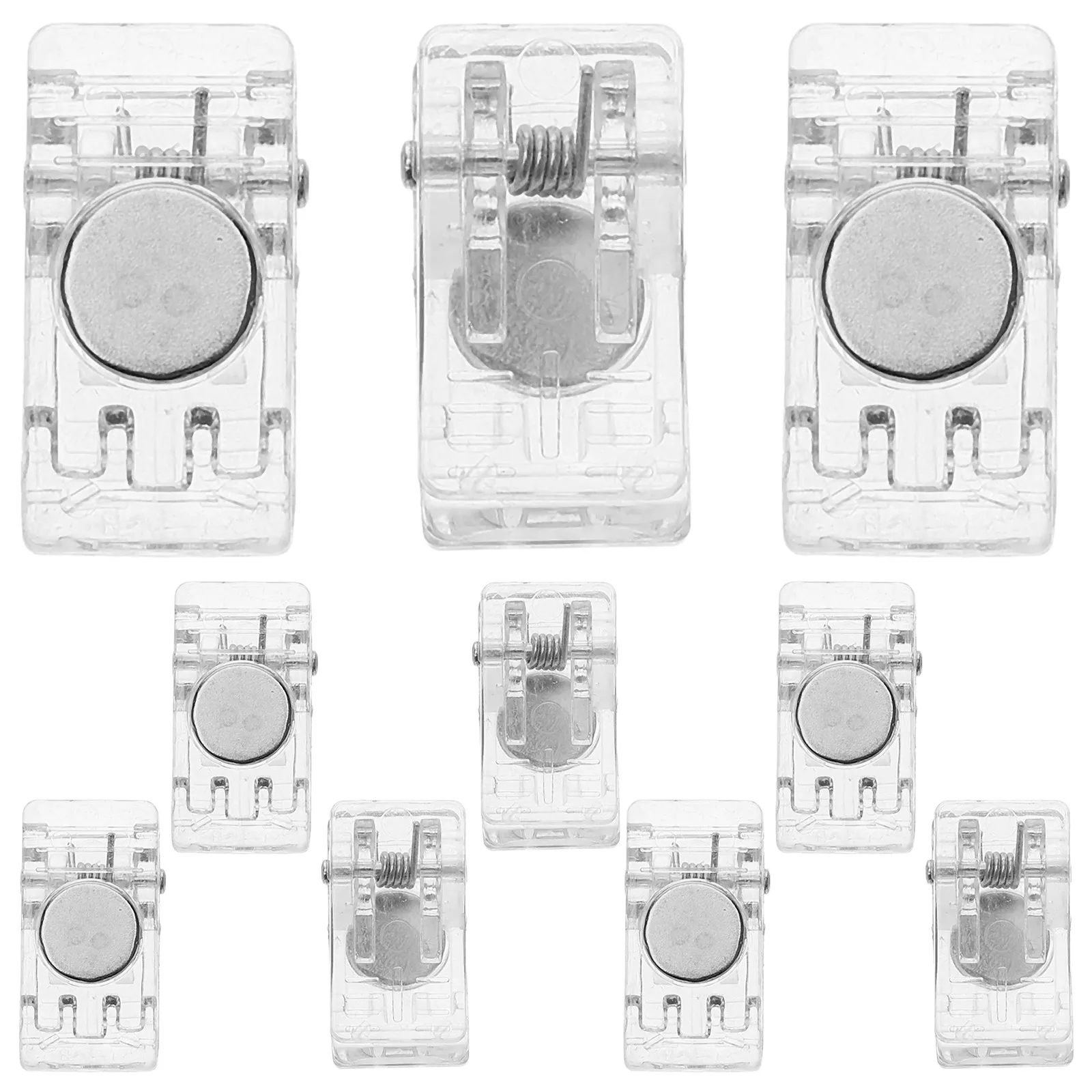 10Pcs Reliable ABS Steel Spring Clip for Id Badge Name Tag Work Badge Office Meeting Seminar Trade Show Compact Easy Carry Clip