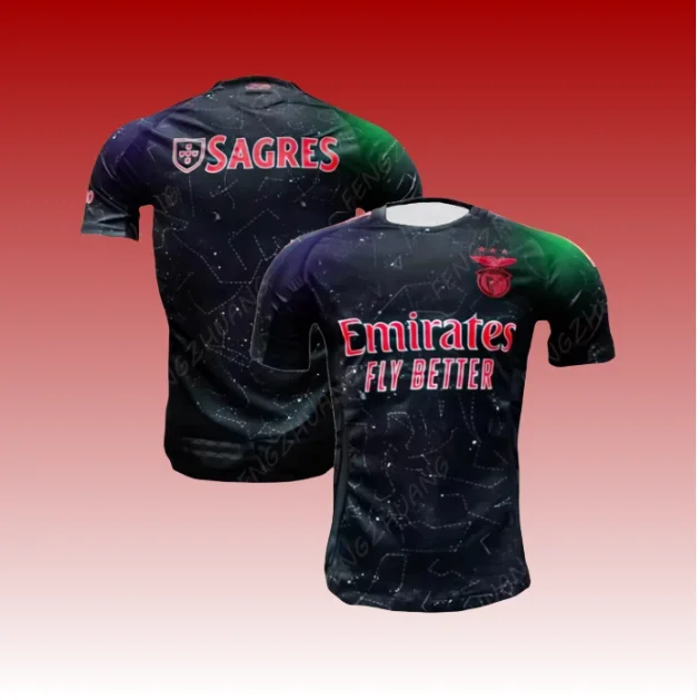 

24/25 Camisa Benfica Reserva Jogador Fashion Outdoor Quick Dry Soccer Jersey Unisex Summer Classic Casual Loose T-Shirt New