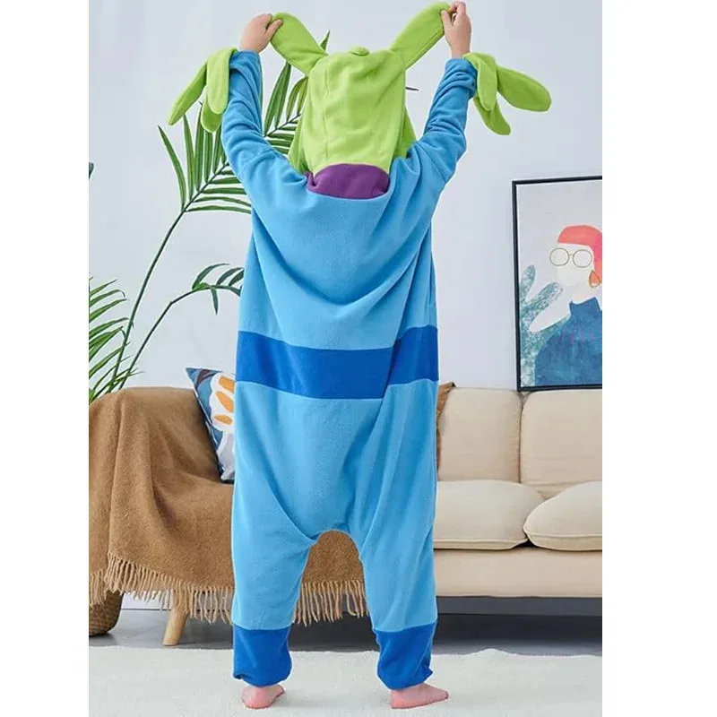 L2025l halloween anime toy story alienígena macacão pijama 3 olhos alienígena dos desenhos animados macacão polar velo pijamas criança adulto pelúcia casa