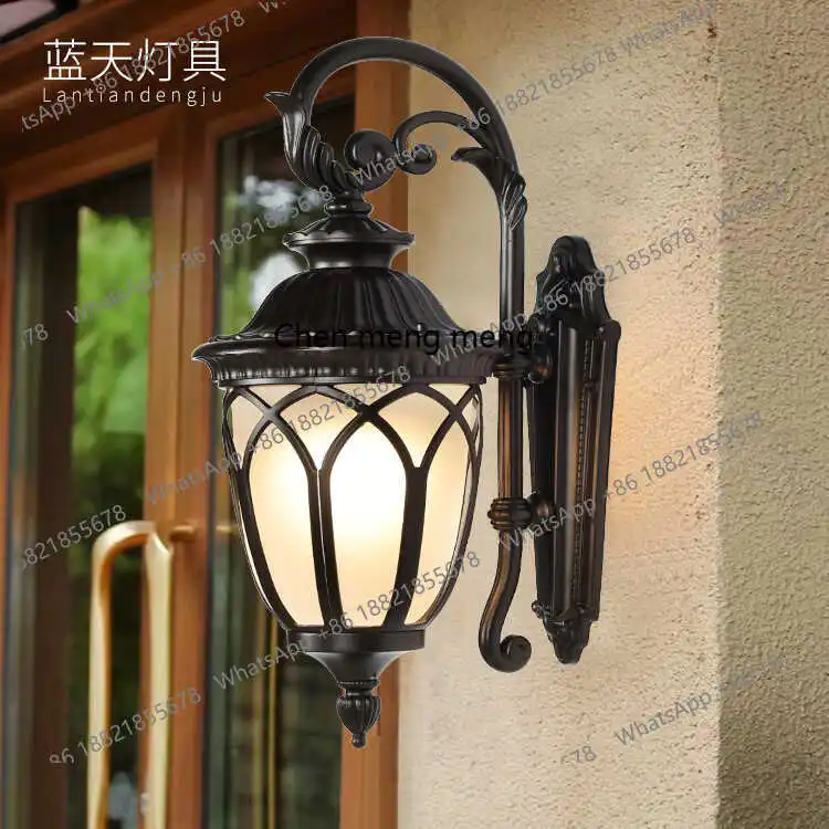 Villa courtyard wall lamps Garden European aluminum fence Exterior wall Waterproof rust-proof lamp Outdoor terrace wall lamp