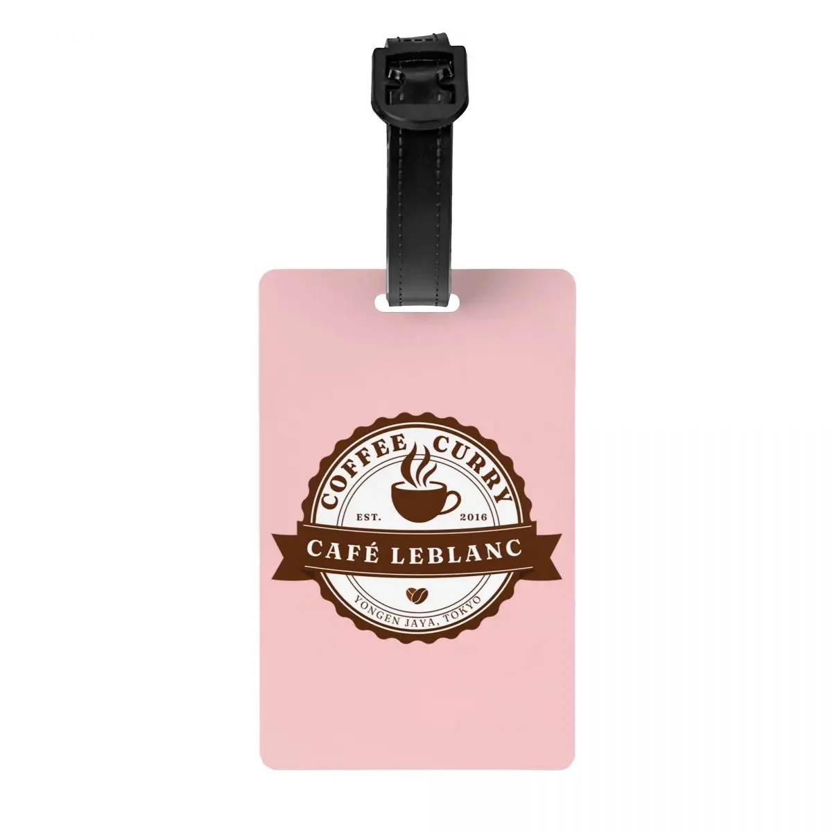 علامات الأمتعة بشعار Cafe Leblanc لحقائب السفر لعبة Persona 5 غطاء الخصوصية وبطاقة الهوية